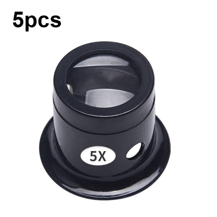 5pcs Eyepiece Magnifier Glass Lens Eyepiece Type Repair Magnifier, Times: 5X - Consumer Electronics by buy2fix | Online Shopping UK | buy2fix