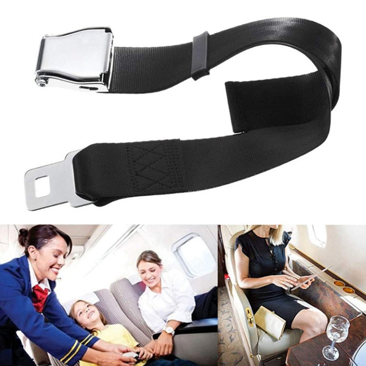 Two Point Aircraft Buckle Adjustable Seat Belt Extended Band(Black) - In Car by buy2fix | Online Shopping UK | buy2fix