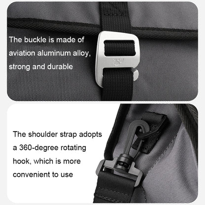 Rhinowalk RK9106 Foldable Outdoor Cycling Handlebar Bag Multifunctional Bike Bag(Full Black) - Bicycle Bags by Rhinowalk | Online Shopping UK | buy2fix