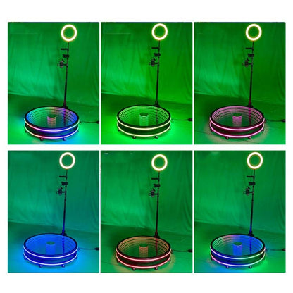 100cm Glass Type 360 Photo Booth Electric Rotating Small Stage For Parties and Weddings -  by buy2fix | Online Shopping UK | buy2fix