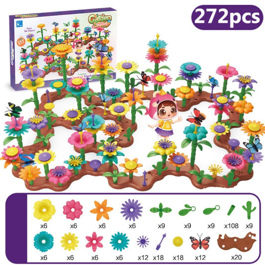 272pcs/set Children Intellectual Development DIY Assembly Flower Arrangement Toys - Building Blocks by buy2fix | Online Shopping UK | buy2fix