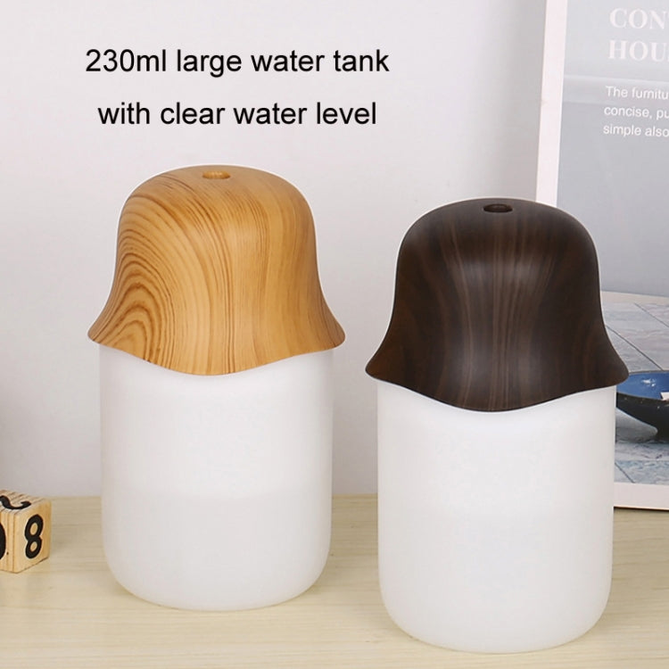 Desktop USB Humidifier Wood Grain Air Aromatherapy Night Light(Light Color) - Air Purifiers & Parts by buy2fix | Online Shopping UK | buy2fix
