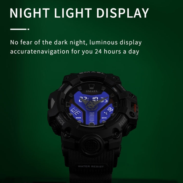 SMAEL 8075 Multi-function Waterproof Night Light Outdoor Watch(Black Gold) - Sport Watches by SMAEL | Online Shopping UK | buy2fix