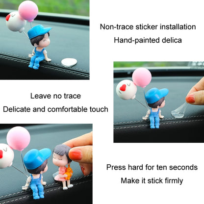 2pcs Car Ornament Ornament Lovely Kissing Couple Doll, Color: Reading - In Car by buy2fix | Online Shopping UK | buy2fix