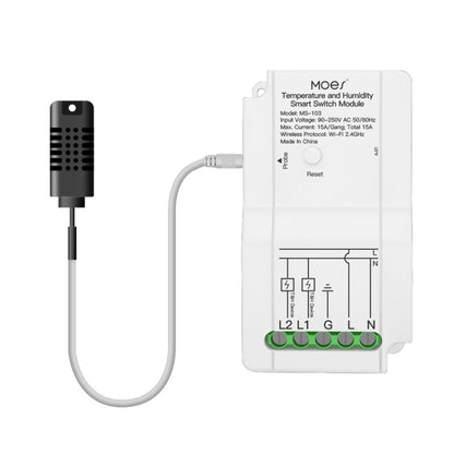 WiFi Switch Module+Temperature and Humidity Probe Tuya Dual-way Temperature and Humidity Switch Timer Smart Switch - Consumer Electronics by buy2fix | Online Shopping UK | buy2fix