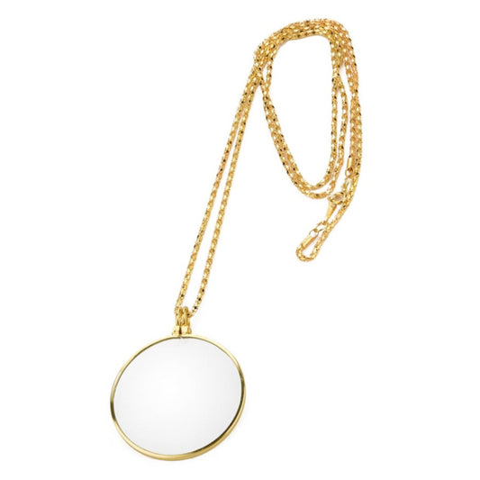 Metal Chain Round Expansion Mirror Glass Lens Necklace Magnifier(Gold) - Consumer Electronics by buy2fix | Online Shopping UK | buy2fix