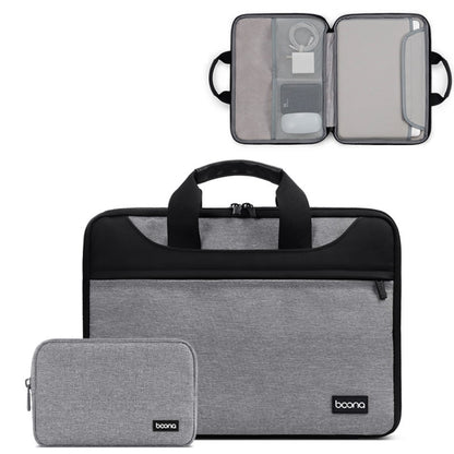 Baona BN-I003 Oxford Cloth Full Open Portable Waterproof Laptop Bag, Size: 13/13.3 inches(Gray+Power Bag) -  by Baona | Online Shopping UK | buy2fix