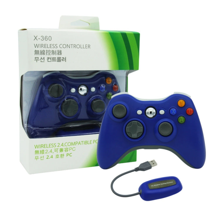 For Microsoft Xbox 360 / PC XB13 Dual Vibration Wireless 2.4G Gamepad With Receiver(Blue) - Gamepad by buy2fix | Online Shopping UK | buy2fix