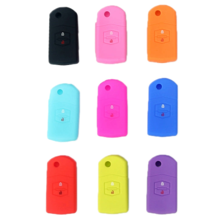 For Mazda M6/CX-5 2pcs Remote Control Folding 2 Button Silicone Case(Pink) - In Car by buy2fix | Online Shopping UK | buy2fix