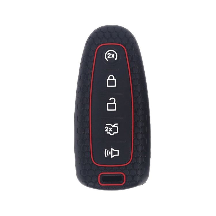 For Ford Edge/Explorer 2pcs 5-Button Key Silicone Case(Black) - In Car by buy2fix | Online Shopping UK | buy2fix