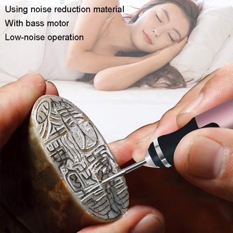 SNJ-3681 Mini Engraving Pen Wireless Polishing Electric Grinder, Style: Silver+Grinding Head - Abrasive Tools & Accessories by buy2fix | Online Shopping UK | buy2fix