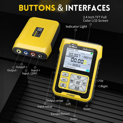 FNIRSI SG-004A 4-20mA Multi-Function Signal Generator Current Pressure Thermal Resistance Calibrator, EU Plug - Current & Voltage Tester by FNIRSI | Online Shopping UK | buy2fix