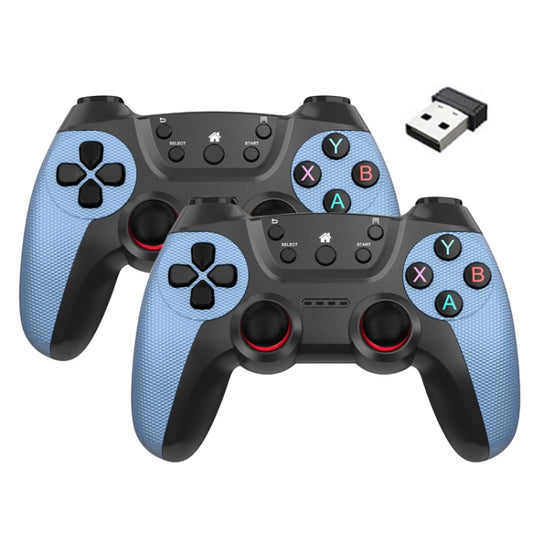 KM-029   2.4G One for Two Doubles Wireless Controller Support PC / Linux / Android / TVbox(Mountain Blue) - Gamepads by buy2fix | Online Shopping UK | buy2fix