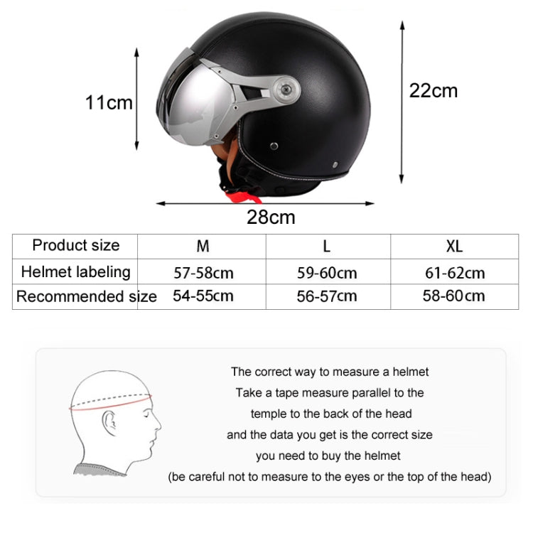 GXT Electric Vehicle Half Cover Four Seasons Retro Helmet, Size: L(Black Orange) - Helmets by GXT | Online Shopping UK | buy2fix