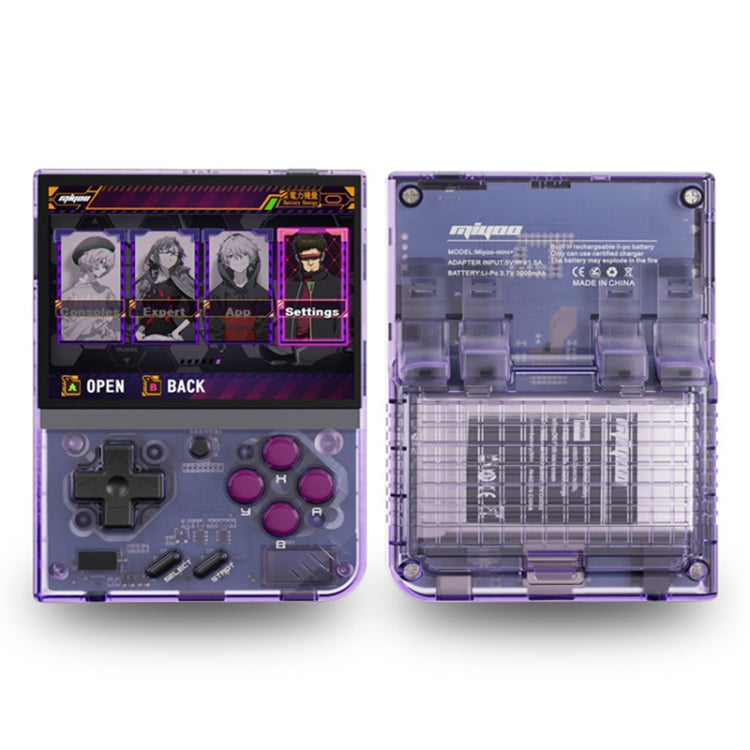 Miyoo Mini Plus 3.5 Inch IPS Screen Retro Handheld Game Console 128GB 28K Games(Transparent Purple) - Pocket Console by buy2fix | Online Shopping UK | buy2fix