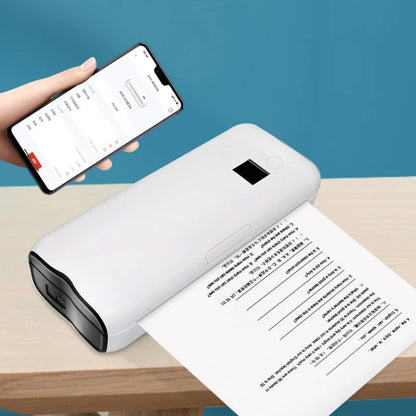 A4 Inkless Printer Home Mini Mobile Phone Bluetooth Job Thermal Printer With 50pcs Paper - Printer by buy2fix | Online Shopping UK | buy2fix