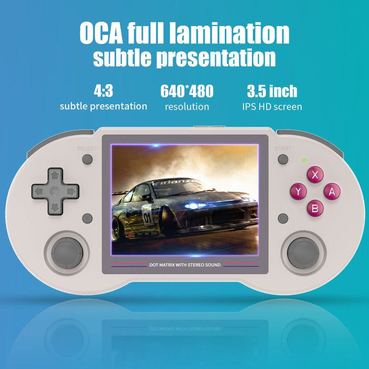 ANBERNIC RG353PS  3.5-Inch IPS Screen Handheld Game Console 2.4G/5G Wifi Linux System Game Player 16GB+256GB 35K Games(Transparent White) - Pocket Console by ANBERNIC | Online Shopping UK | buy2fix