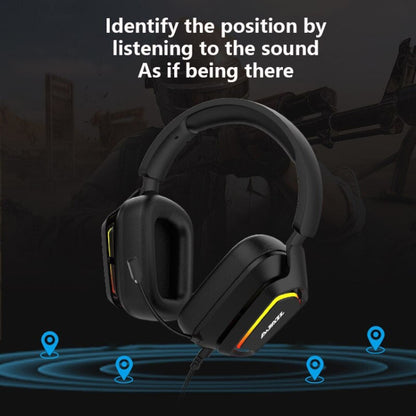 Ajazz AX368 Computer Game Audio Recognition RGB Headset 7.1 Channel Version (Black) - Multimedia Headset by Ajazz | Online Shopping UK | buy2fix