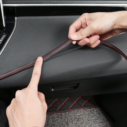 0.5m Car Center Console Interior Modification Leather Gap Strip(Black Red) - Car Interior Mouldings by buy2fix | Online Shopping UK | buy2fix