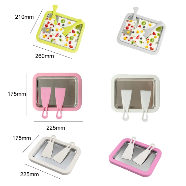 Mini Household Fried Yogurt Machine Children Homemade DIY Fried Ice Tray, Color: Aluminum Alloy Pink 22.5x17.5cm - Yogurt Machine by buy2fix | Online Shopping UK | buy2fix