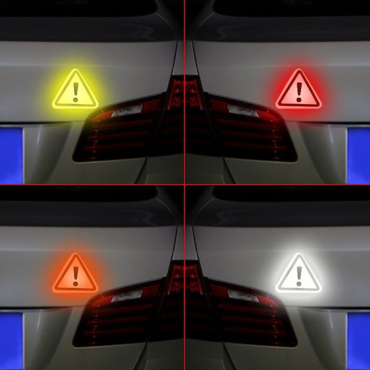 10pcs Car Tail Triangle Reflective Stickers Safety Warning Danger Signs Car Stickers(Orange) - Warning Sticker by buy2fix | Online Shopping UK | buy2fix