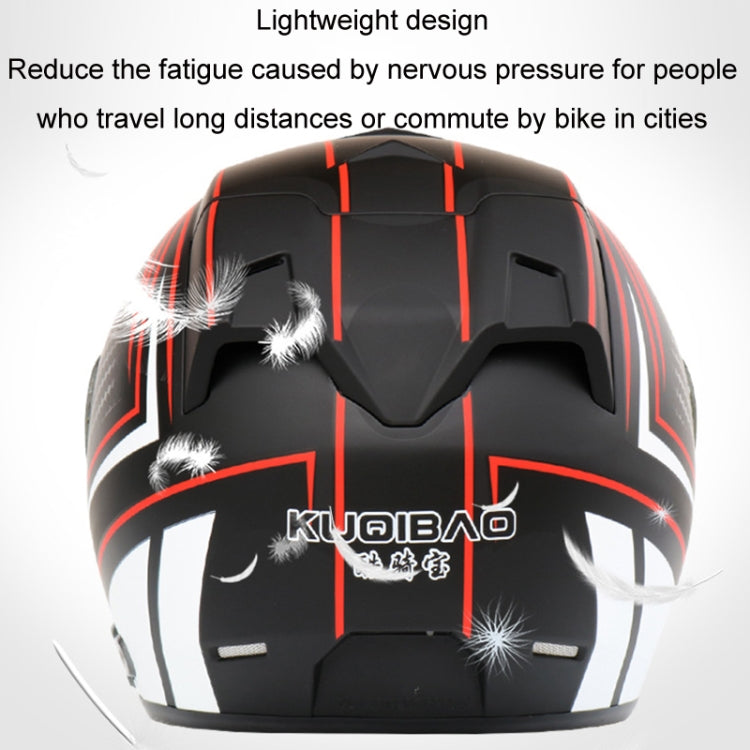 KUQIBAO Motorcycle Smart Bluetooth Sun Protection Double Lens Safety Helmet, Size: XL(Bright Black) - Helmets by KUQIBAO | Online Shopping UK | buy2fix