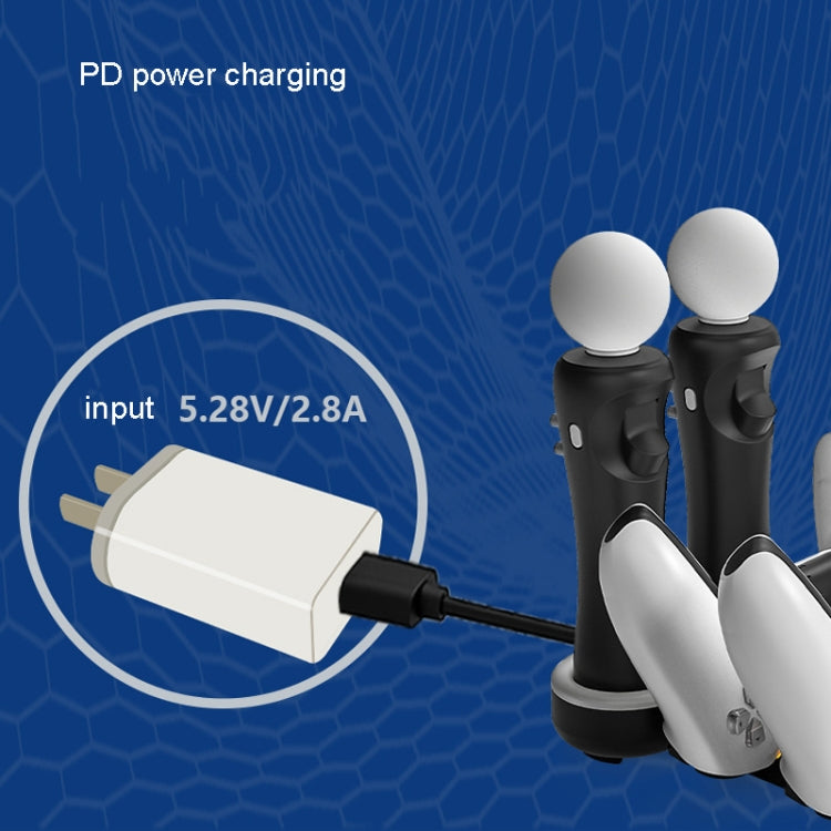 Iplay HBP-301 For PS5 / PS VR MOVE Controller Handle Dual Seat Charger 4 In 1 Charger(Black) - Charger & Power by iplay | Online Shopping UK | buy2fix