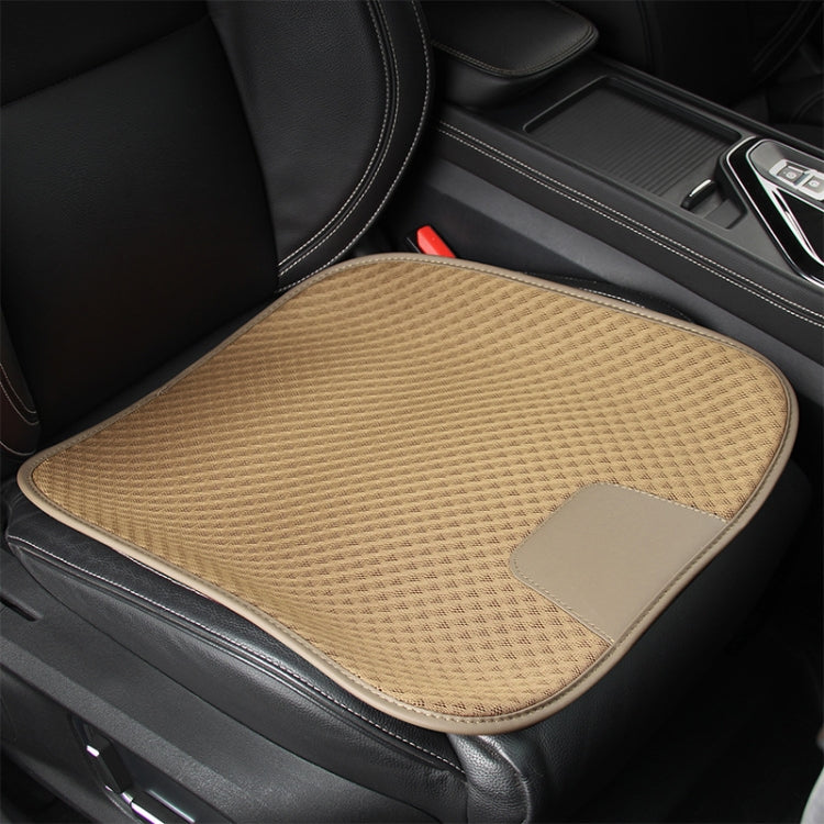 Car Seat Without Backrest Ice Silk Cushion(Beige) - Seat Accessories by buy2fix | Online Shopping UK | buy2fix