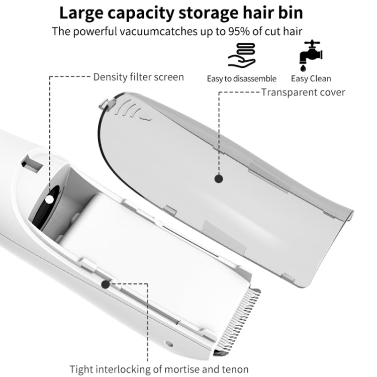 Electric Waterproof Hairdresser Children Low Noise Rechargeable Push Clipper, Specification: Suction Upgrade Version White - Hair Trimmer by buy2fix | Online Shopping UK | buy2fix