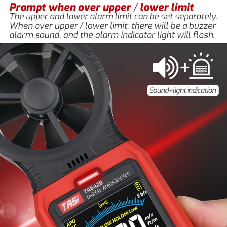 TASI TA642A Portable Digital Wind Speed Meter Air Volume Tester - Tachometers & Anemometer by TASI | Online Shopping UK | buy2fix