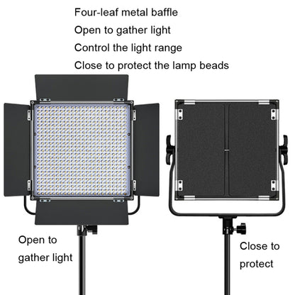 Pixel P45C RGB Dual Color Temperature Fill Light Live Photography Portable Outdoors 80W Square Soft Light(Single Lamp With Baffle+EU Plug Adapter) -  by Pixel | Online Shopping UK | buy2fix