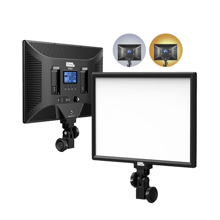 Pixel P50 Dual Color Temperature Flat Panel Fill Light 45W Soft Outdoor Shooting Fill Light For Straight Photography(Lamp+AU Plug Adapter) -  by Pixel | Online Shopping UK | buy2fix