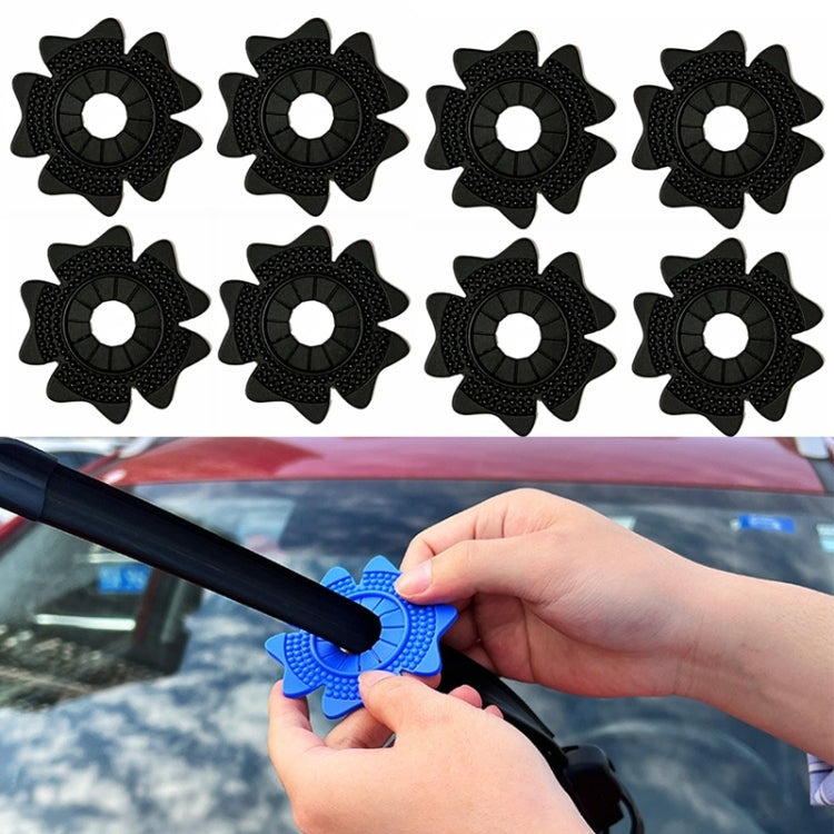 4sets Car Universal Wiper Hole Protective Cover PVC Dustproof Snowproof Wiper Pad(Black Big Hole) - Others by buy2fix | Online Shopping UK | buy2fix