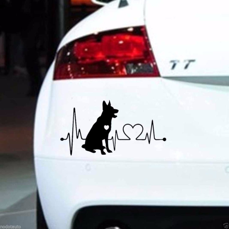 10pcs German Shepherd Cartoon Animal Car Sticker(Black) - Decorative Sticker by buy2fix | Online Shopping UK | buy2fix