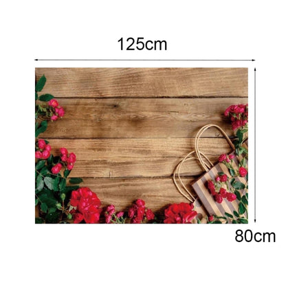 1.25x0.8m Wood Grain Flower Branch Props 3D Simulation Photography Background Cloth, Style: C-4035 - Wood Floor by buy2fix | Online Shopping UK | buy2fix