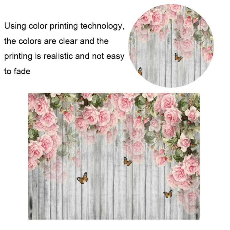 1.25x0.8m Wood Grain Flower Branch Props 3D Simulation Photography Background Cloth, Style: C-4030 - Wood Floor by buy2fix | Online Shopping UK | buy2fix