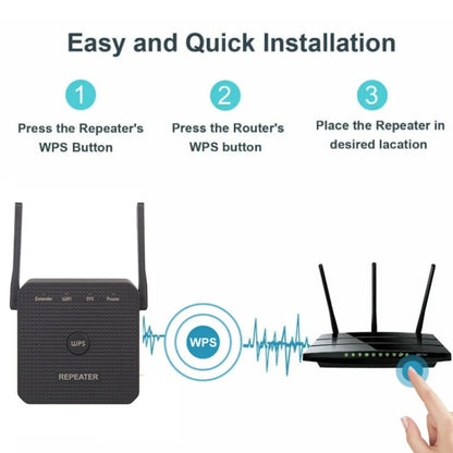 2.4G 300M Wifi Repeater Wifi Extender Wifi Amplifier With 1 LAN Port EU Plug - Broadband Amplifiers by buy2fix | Online Shopping UK | buy2fix