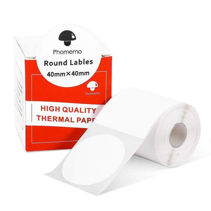 For Phomemo M110 / M200 180pcs /Roll 40x40mm Round Self-Adhesive Thermal Labels - Printer Accessories by Phomemo | Online Shopping UK | buy2fix