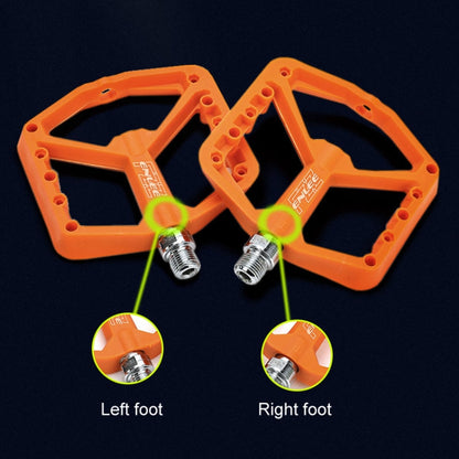 ENLEE F228 1pair Bicycle Nylon Pedals Mountain Bike Widened Riding Footrests(Orange) - Pedals by ENLEE | Online Shopping UK | buy2fix