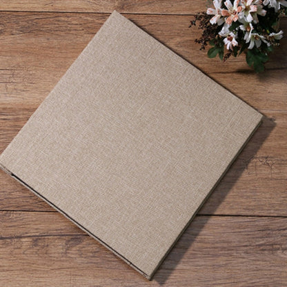 Simple Linen Self-adhesive Film Album Retro Family Large Capacity Handmade Creative Gifts(Brown White Page) - Home & Garden by buy2fix | Online Shopping UK | buy2fix