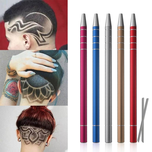 2 PCS Carving Pen Magic Engraving Hair Style Razor Pen Oil Head Nicked Tattoo Pen Scraper - Hair Trimmer by buy2fix | Online Shopping UK | buy2fix