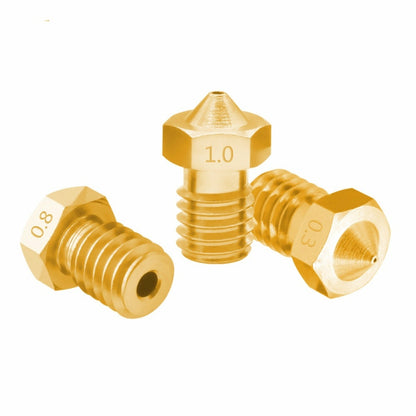 8 PCS Bugatti 3D Printer Accessories E3D-V5 V6 Nozzle M6 Thread Consumables Hot Nozzle, Size:1.75/1.0mm - Consumer Electronics by buy2fix | Online Shopping UK | buy2fix