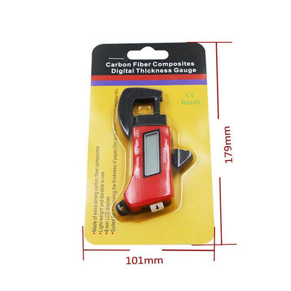 Plastic Electronic Digital Thickness Gauge Professional Construction Tools(Red) - Home & Garden by buy2fix | Online Shopping UK | buy2fix
