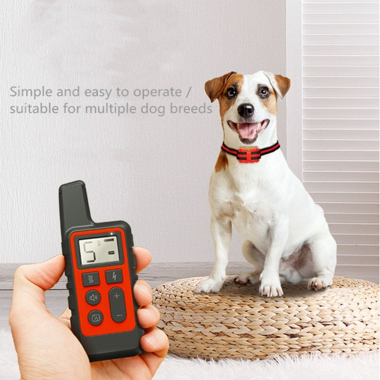 500m Dog Training Bark Stopper Remote Control Electric Shock Waterproof Electronic Collar(Black) - Home & Garden by buy2fix | Online Shopping UK | buy2fix