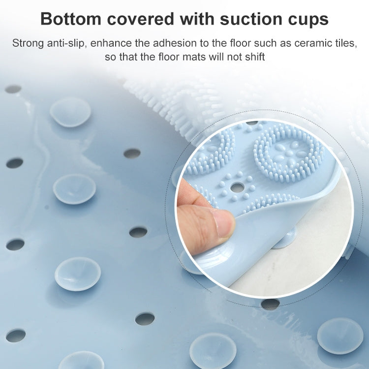 Bathroom Anti-slip Round Mat Suction Cup Massage Foot Pad(Green) - Bath Mats by buy2fix | Online Shopping UK | buy2fix