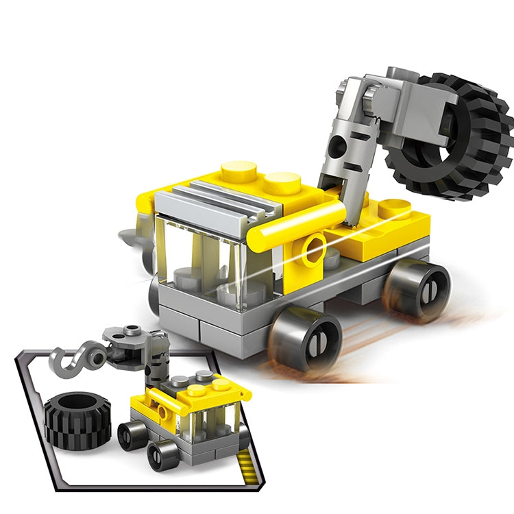 KAZI 16 in 1 Sets DIY Construction Engineering Vehicles Excavator Model Building Blocks Compatible City Construction Bricks Toys, Age Range: 6 Years Old Above - Building Blocks by buy2fix | Online Shopping UK | buy2fix