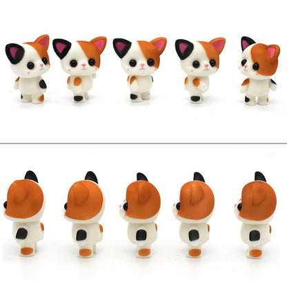 Little Cute PVC Flocking Animal Calico Cat Dolls Creative Gift Kids Toy, Size: 5.5*3.5*6.5cm(White) - Soft Toys by buy2fix | Online Shopping UK | buy2fix