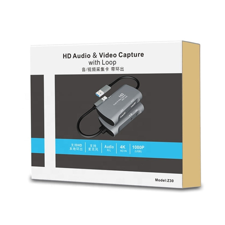 Z30 HDMI Female + Mic to HDMI Female + Audio + USB 2.0 Video Capture Box - Consumer Electronics by buy2fix | Online Shopping UK | buy2fix