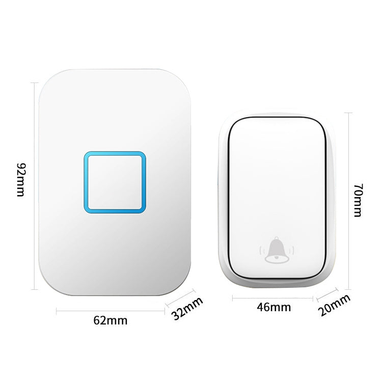 CACAZI FA88 Self-Powered Smart Home Wireless Doorbell, EU Plug(White) - Wireless Doorbell by CACAZI | Online Shopping UK | buy2fix