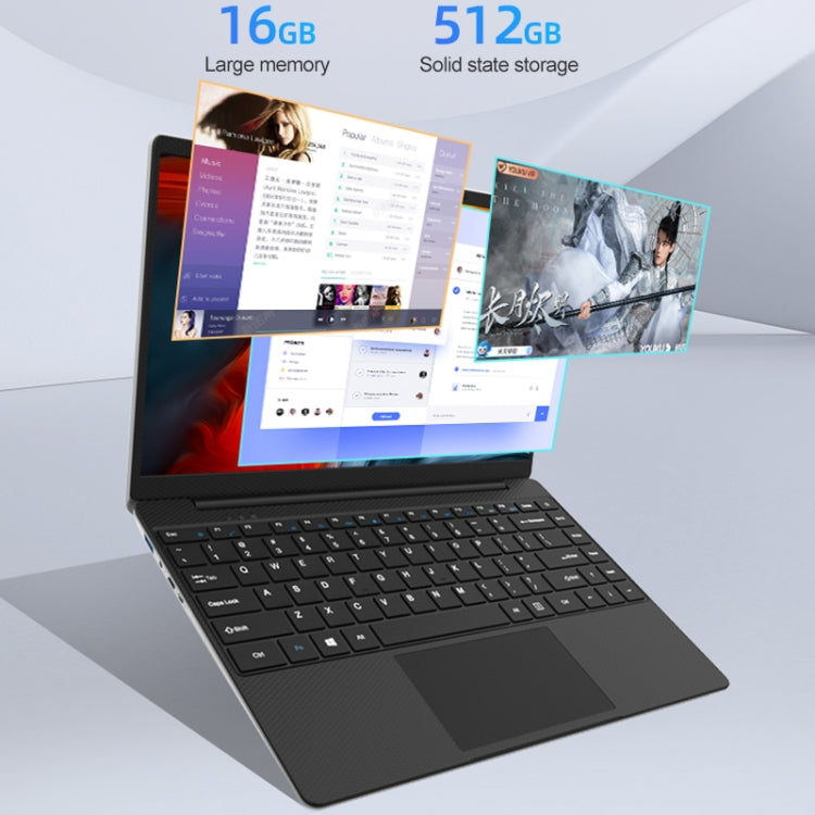 Jumper EZbook S5 Pro Laptop, 14.0 inch, 16GB+512GB, Windows 11 Intel Jasper Lake N5095 Quad Core, Support TF Card & Bluetooth & WiFi & HDMI - Jumper by jumper | Online Shopping UK | buy2fix